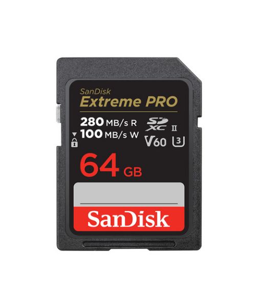 SanDisk Extreme PRO 64GB SDcards,280/100 resmi