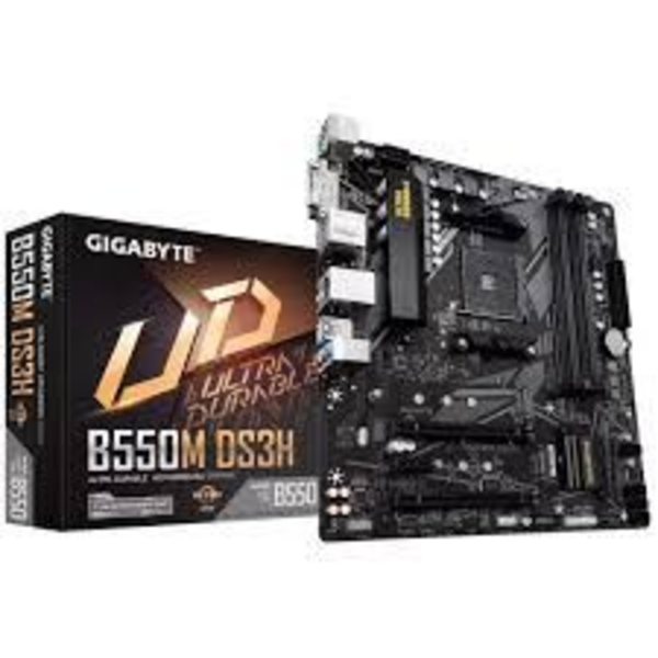 B550M DS3H 4733MHz OC DDR4 AM4 M.2 HDMI DVI DisplayPort MicroATX Anakart resmi