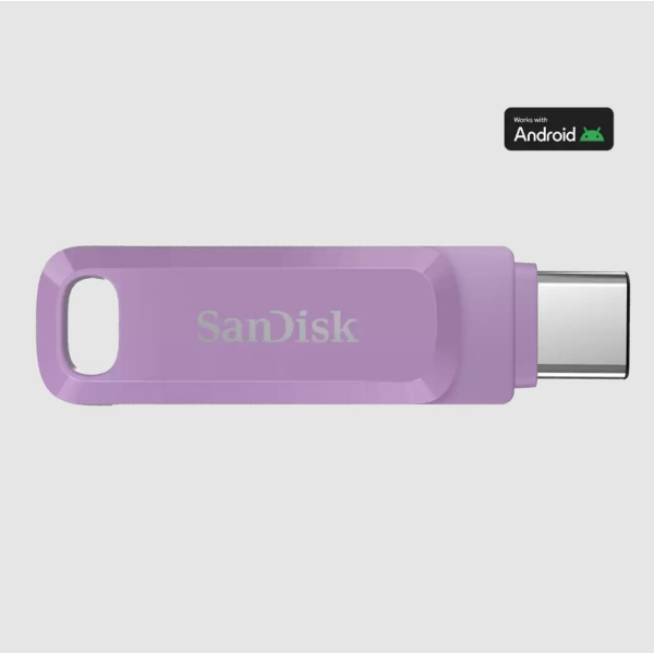 128GB Ultra Dual Drive Go Type-C USB3.2 Gen1 Flash Bellek Lavender resmi