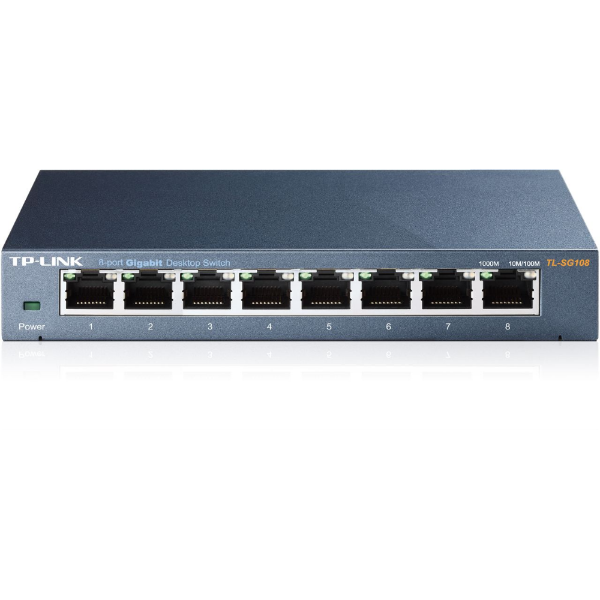 10/100/1000Mbps 8xPort %72 Güç Tasarruflu Çelik Kasa Switch resmi