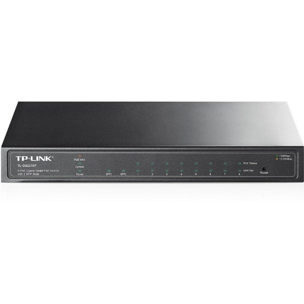 10/100/1000Mbps 8xPort PoE 2 SFP Çelik Kasa Switch resmi