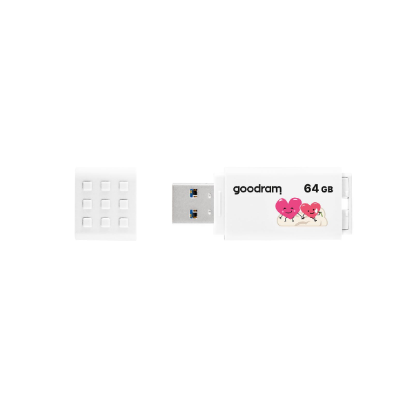64GB USB 3.2 GEN 1 60MB/s Okuma ile 20MB/s yazma hızlı beyaz usb bellek resmi