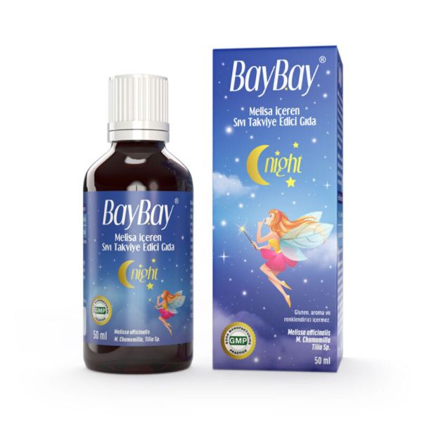 Baybay Night Melisa İçeren Bitkisel Damla 50 ml
