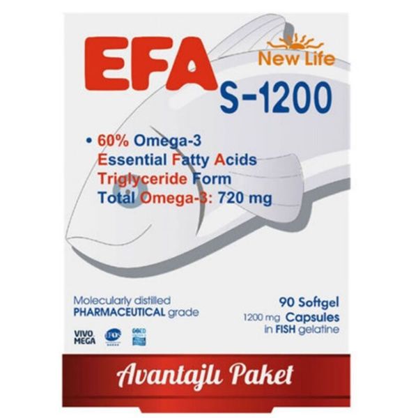 New Life EFA S-1200 mg 90 Kapsül